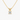 14k Solid Gold Round Solitaire Diamond Necklace