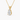 A yellow gold solitaire pendant necklace featuring a pear-cut lab-grown diamond gemstone in a prong setting, suspended from a delicate gold chain.