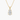 A yellow gold solitaire pendant necklace featuring a pear-cut diamond gemstone in a four-prong setting, suspended from a delicate gold chain.